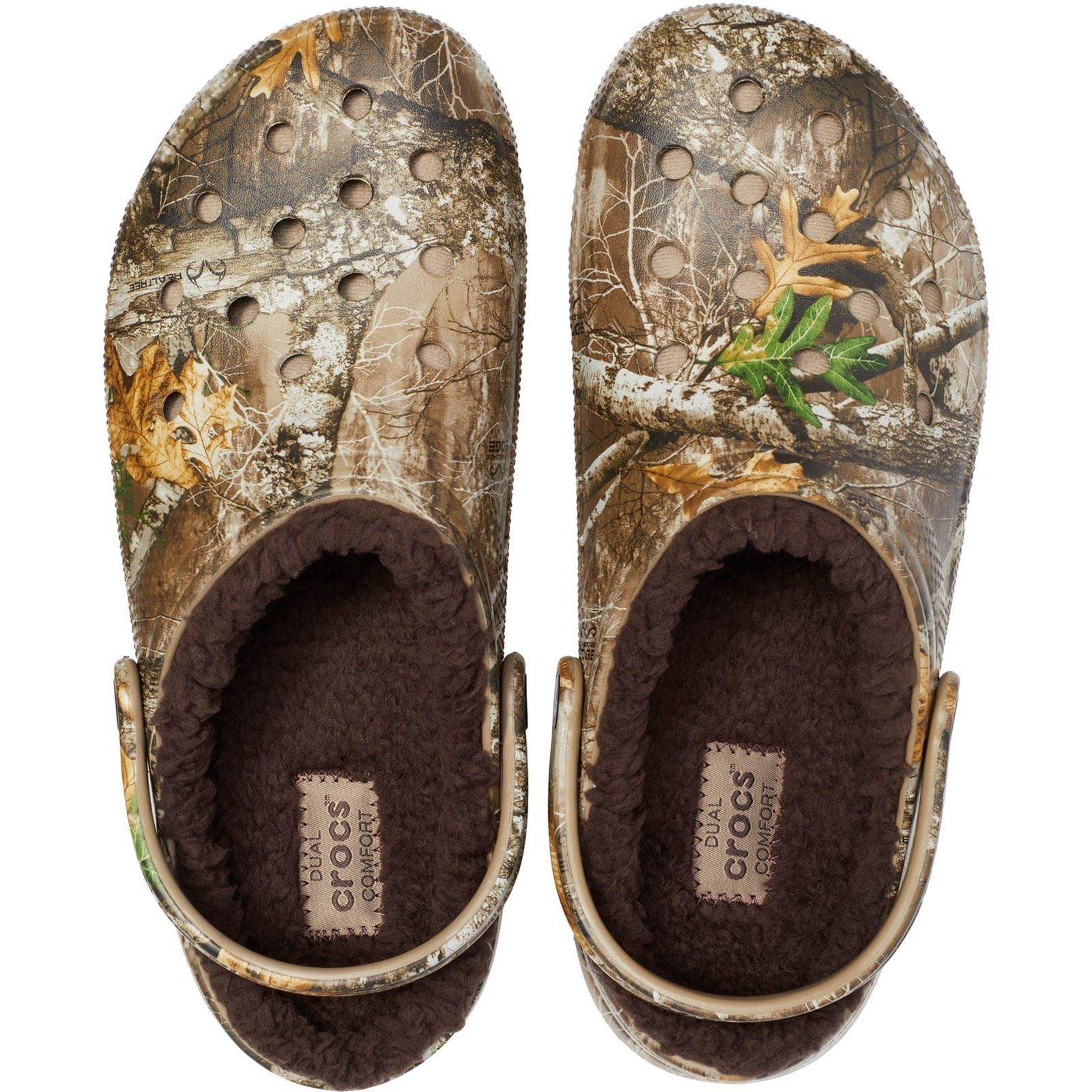 Crocs Unisex's Adult Classic Lined Realtree Edge Clog in Chocolate 6 to 12