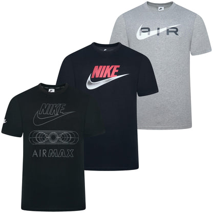 Nike Men's Graphic Print T-Shirt | Black, Grey & Multi