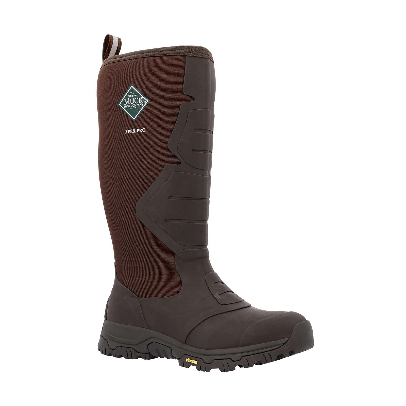Muck Boots Men's Apex Pro 16" Insulated Wellingtons in Brown 4 to 8
