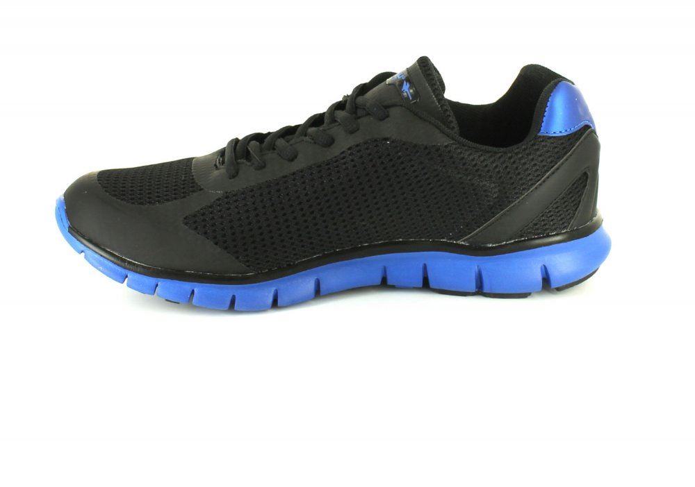 GOLA LIGHT WEIGHT RELAXED FIT BREATHABLE RUNNING TRAINERS IN BLACK/BLUE IN SIZE UK7 TO UK15