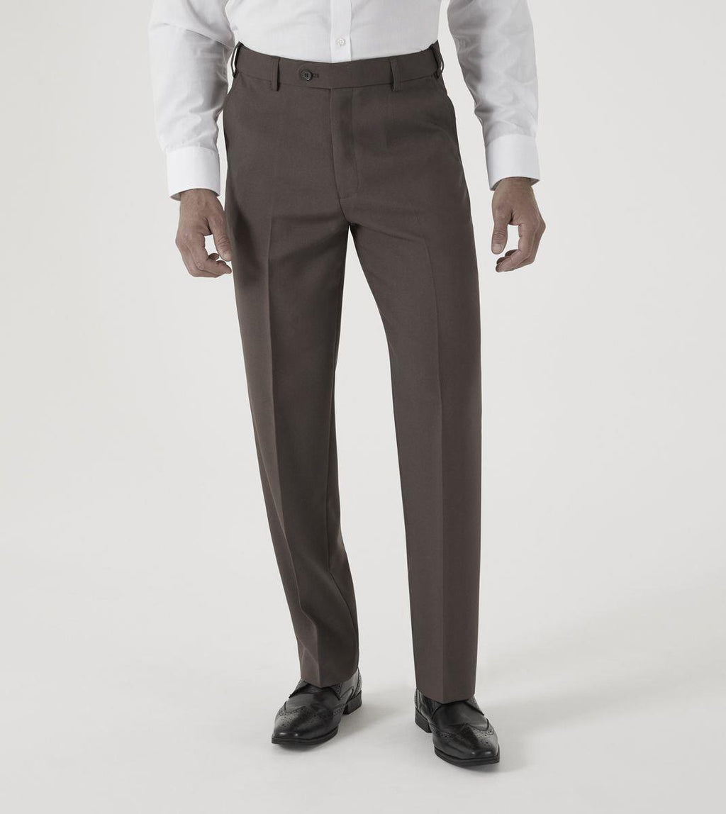 Skopes Brooklyn Hopsack Trouser For Mens in Taupe, Waist 28 to 62