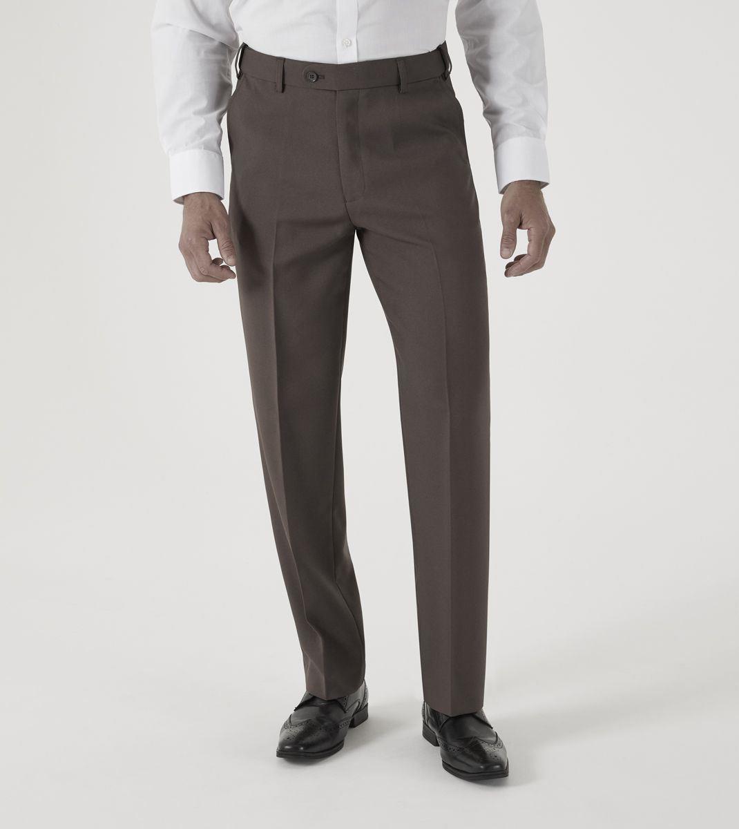 Skopes Brooklyn Hopsack Trouser For Mens in Taupe, Waist 28 to 62