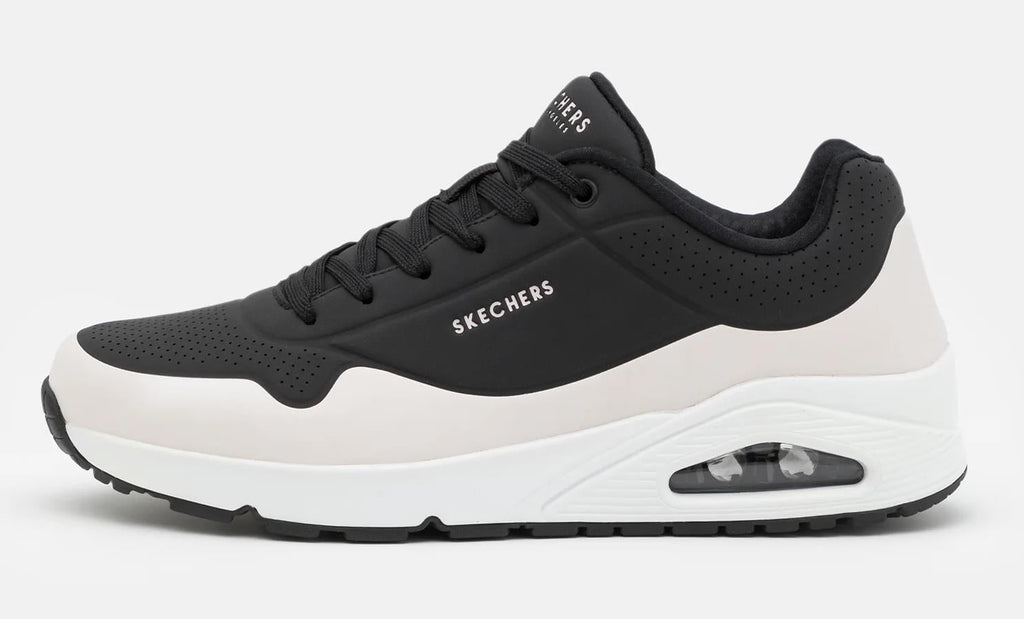 SKECHERS Men's Street Uno  Timeline shoe in Black/White