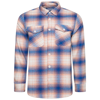 Ex-Chain Store Men's Brushed Cotton Check Overshirt | Long Sleeve Regular Fit | S-2XL