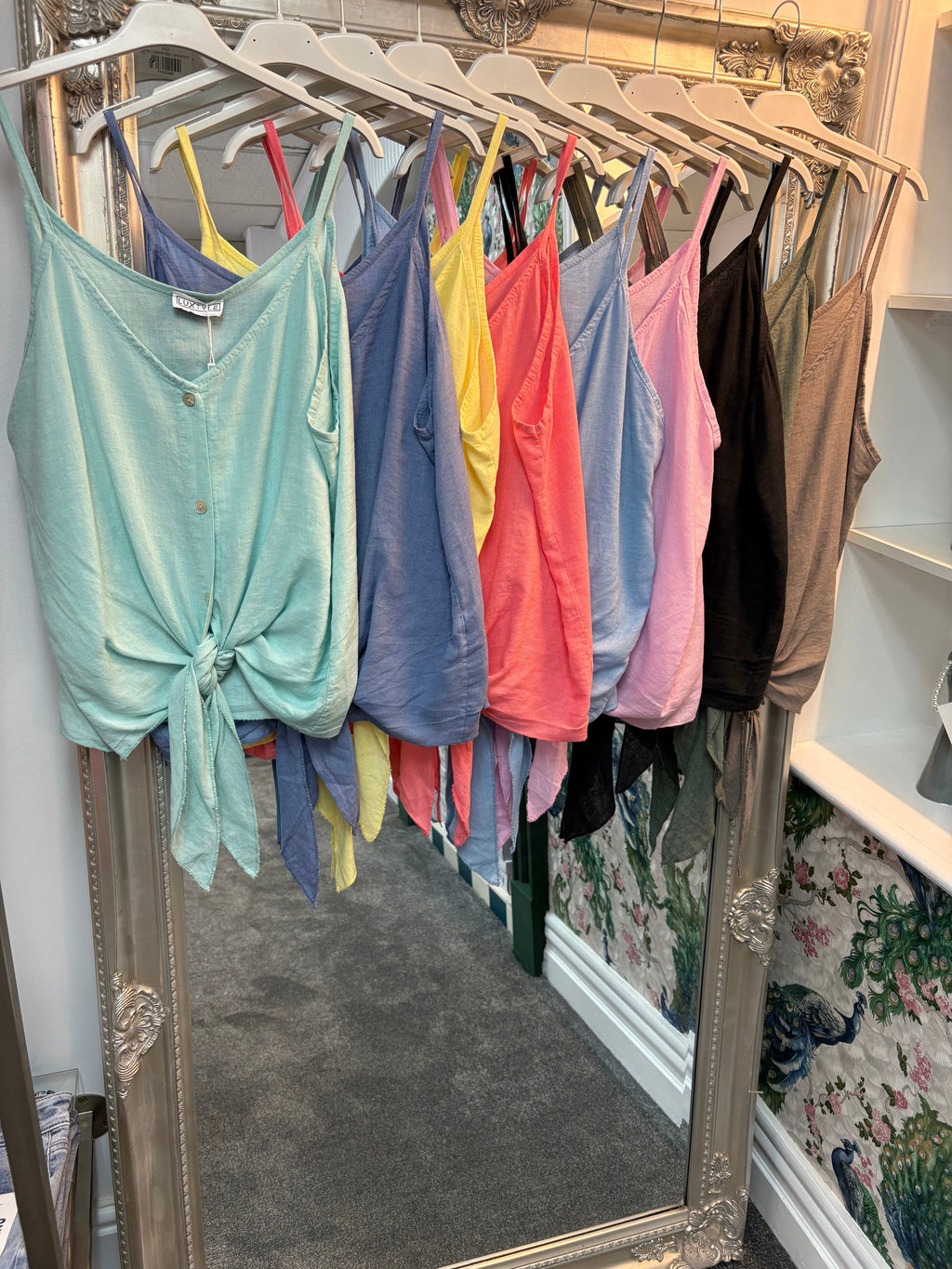 Luxtyle Strappy Tie Front Vest Top | Summer Cami | Sizes Up to 14 | 10 Colours