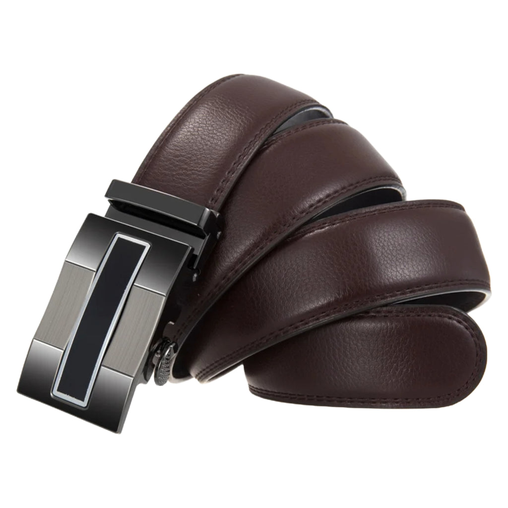 Ceinture à cliquet en cuir QHA pour homme, boucle automatique, largeur 35 mm, Q68