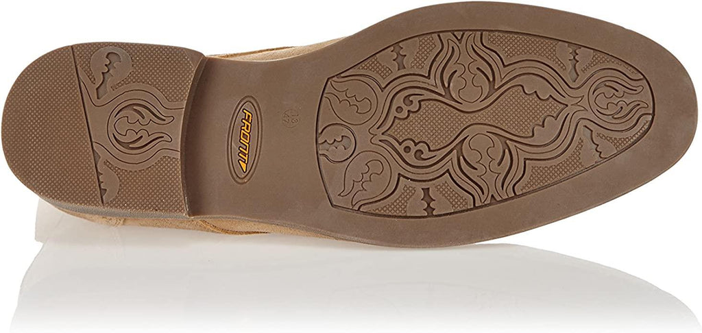 Front Men's Roscoe Suede Leather Lace Up Desert Boots in Sand 12 to 15