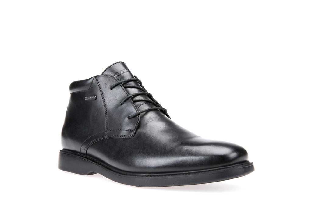 GEOX Amphibiox Mens Soft Black Leather Waterproof Boots (Brayden)