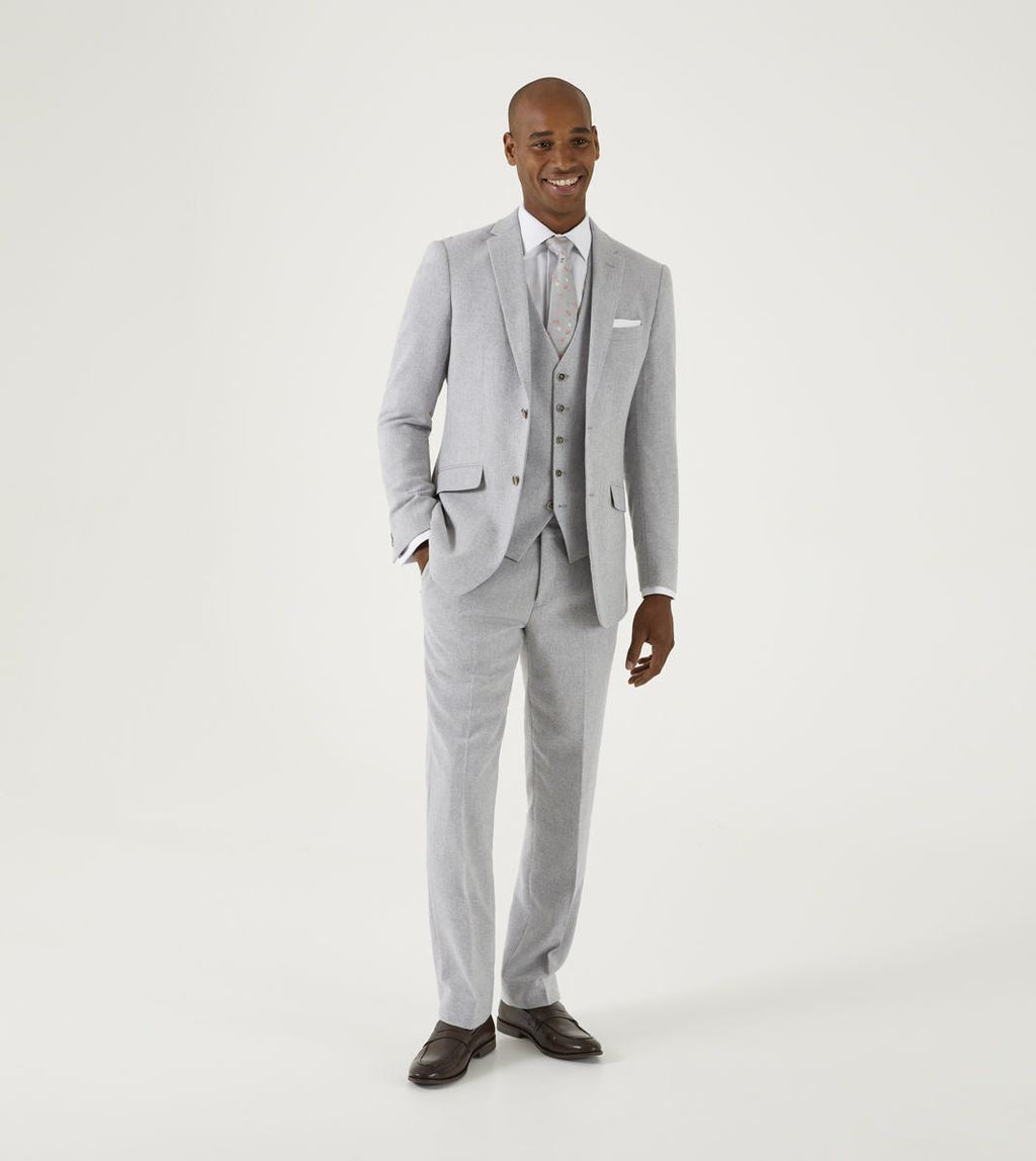 Skopes Jude Suit Jacket For Men's in Silver Herringbone, 34S to 58L