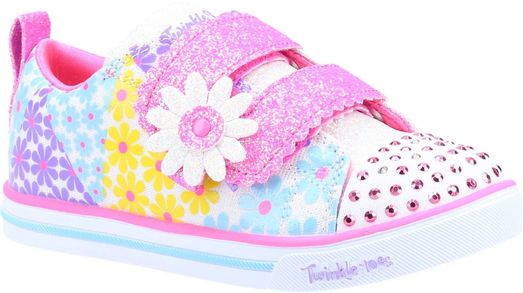 Skechers Sparkle Lite Mini Blooms Sports Shoes Childrens Sports in White/Multi