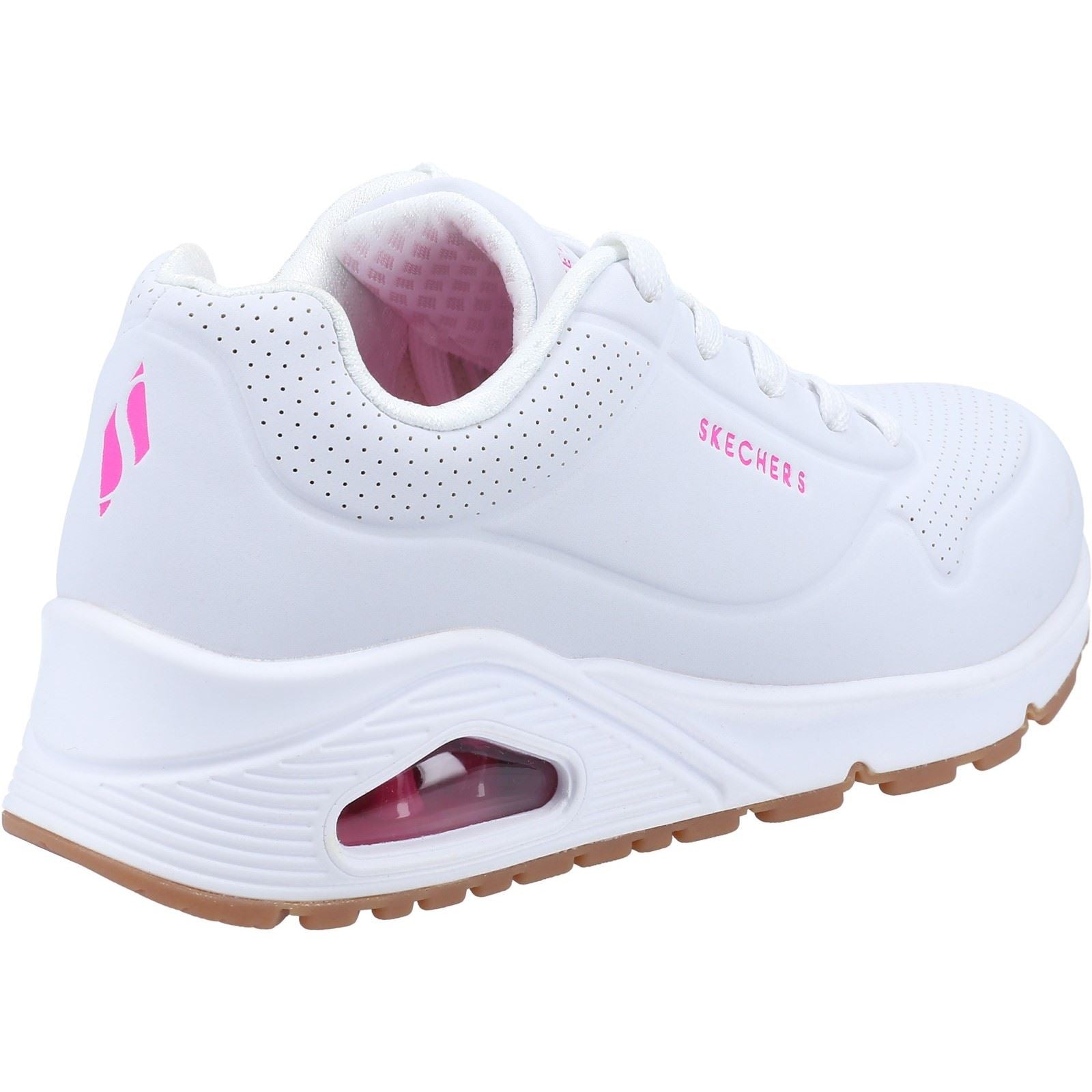 Skechers Uno Stand On Air Sports Shoes Childrens Sports in White Pink