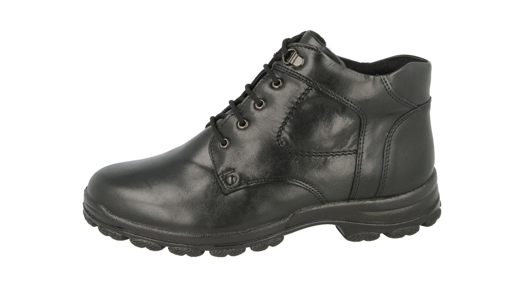 DB Mens Extra Wide and Deep (6V) Water Repellent Lace Up Boots (Wetherby) in Black Size 11