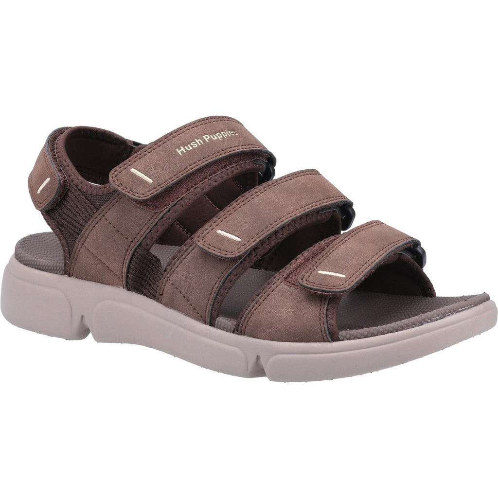 Hush Puppies Raul Multi Velcro strap Mens Summer in Brown