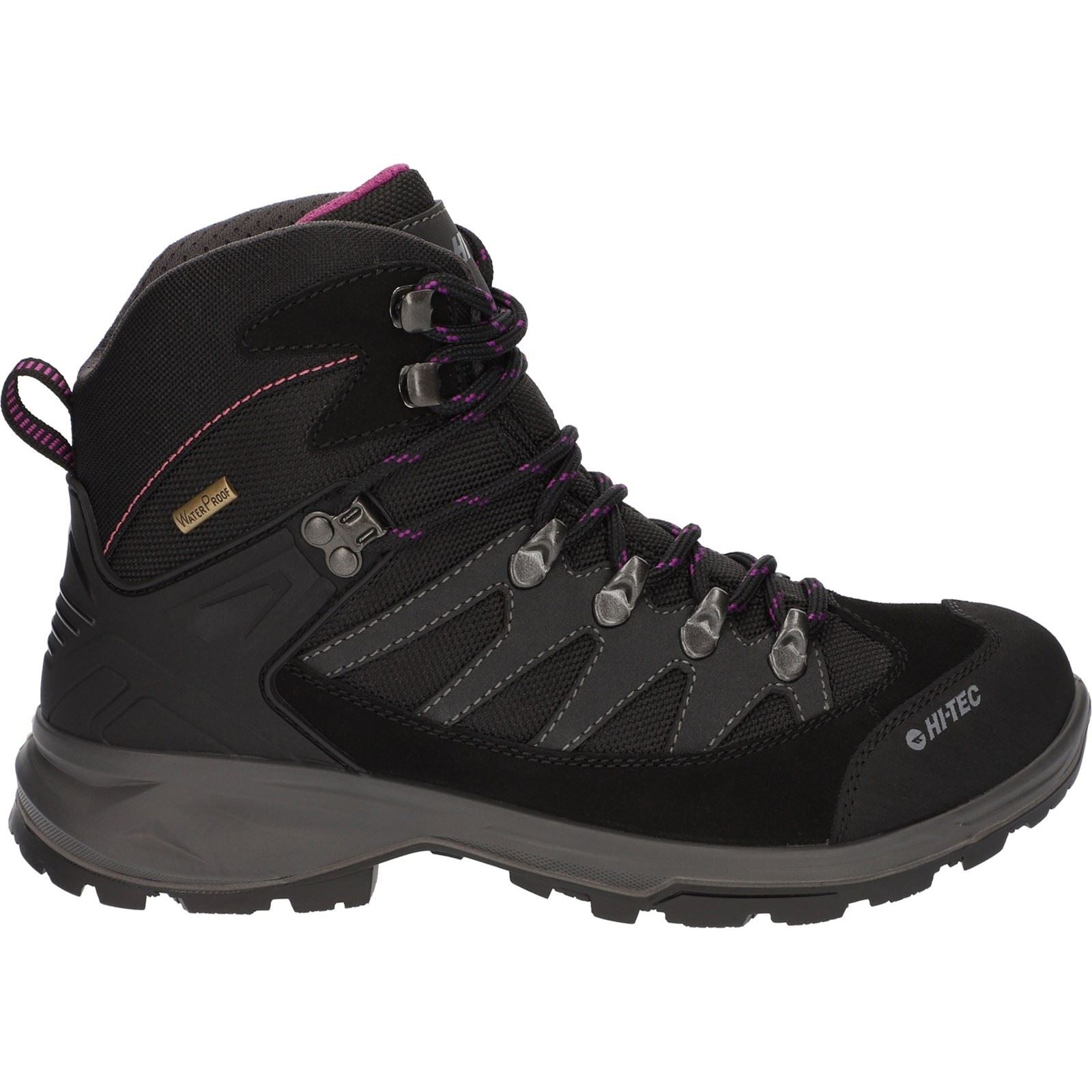 Hi-Tec Women's Clamber Boots in Charcoal/Viola 4 to 8