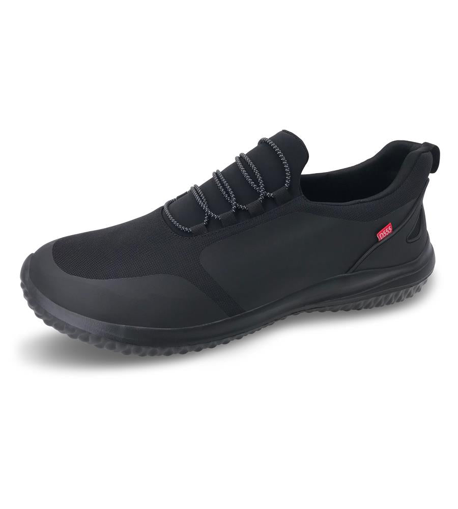 D555 DONCASTER-1 Hands Free Shoe For Men With PU & Faux Laces in Black, 12 to 15
