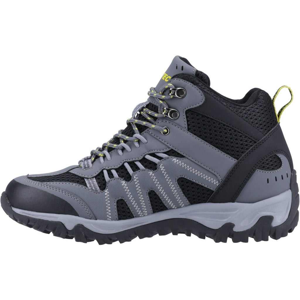 Hi-Tec Men's Jaguar Mid Boots in Graphite/Black/Citron 7 to 13