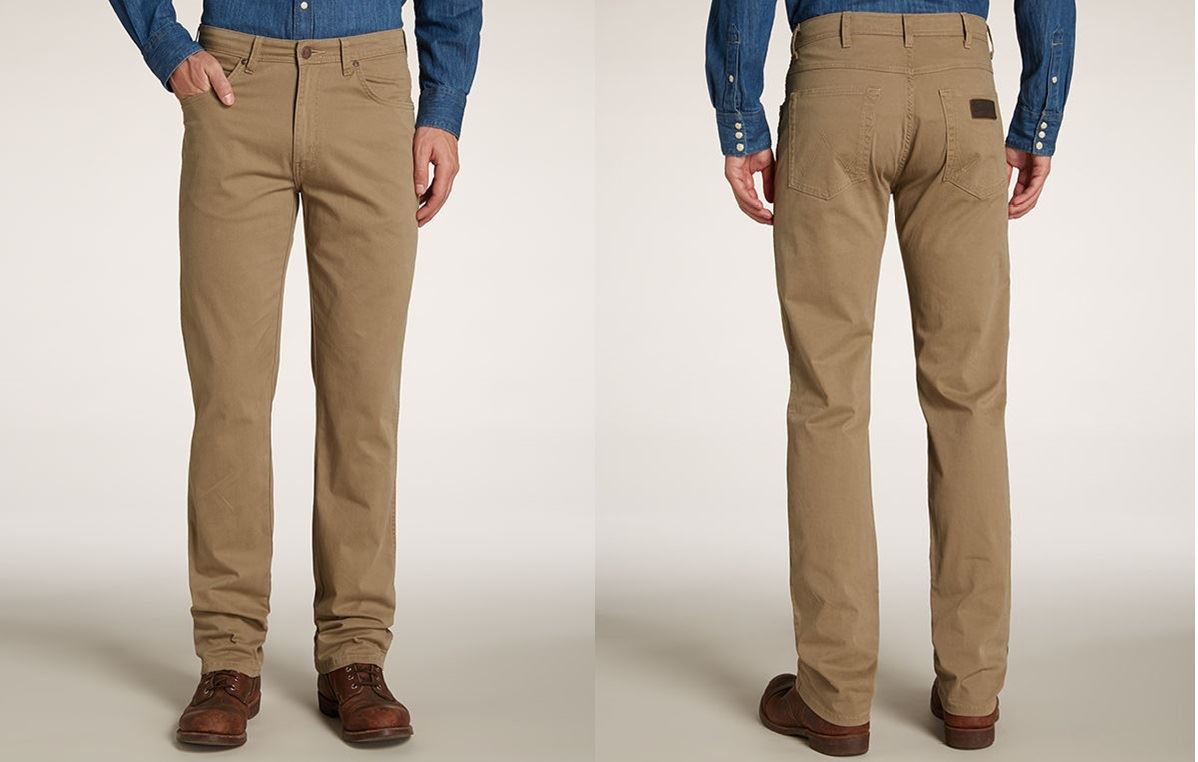 ARIZONA STRETCH MEN'S STRAIGHT TWILL STRAIGHT LEG TROUSERS (SAFARI KHAKI) IN WAIST SIZE 30 TO 48 INCHES, L 26-34 INCHES