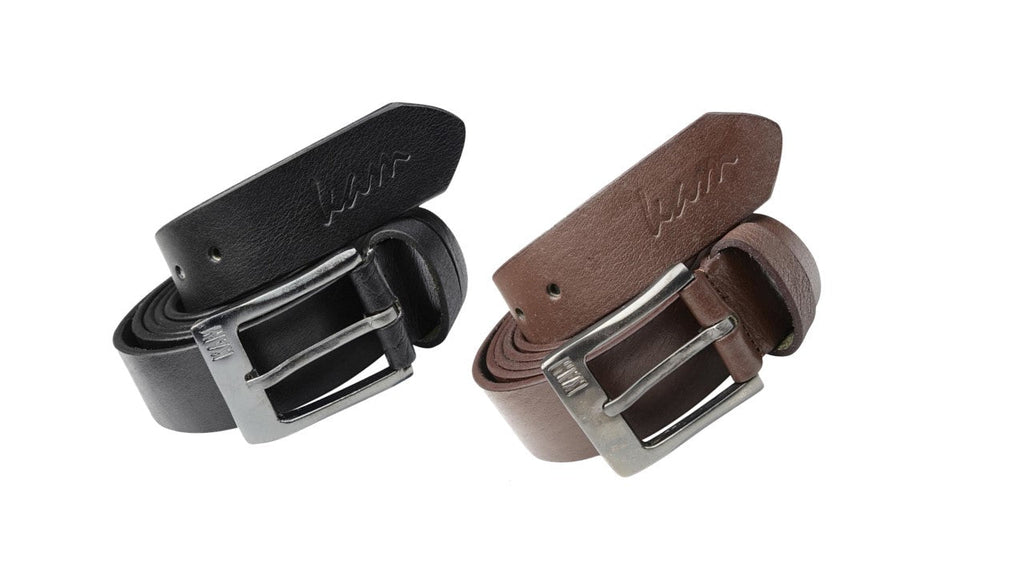 KAM Men's Leather Belt (913) Size 40 - 70, Black, Brown