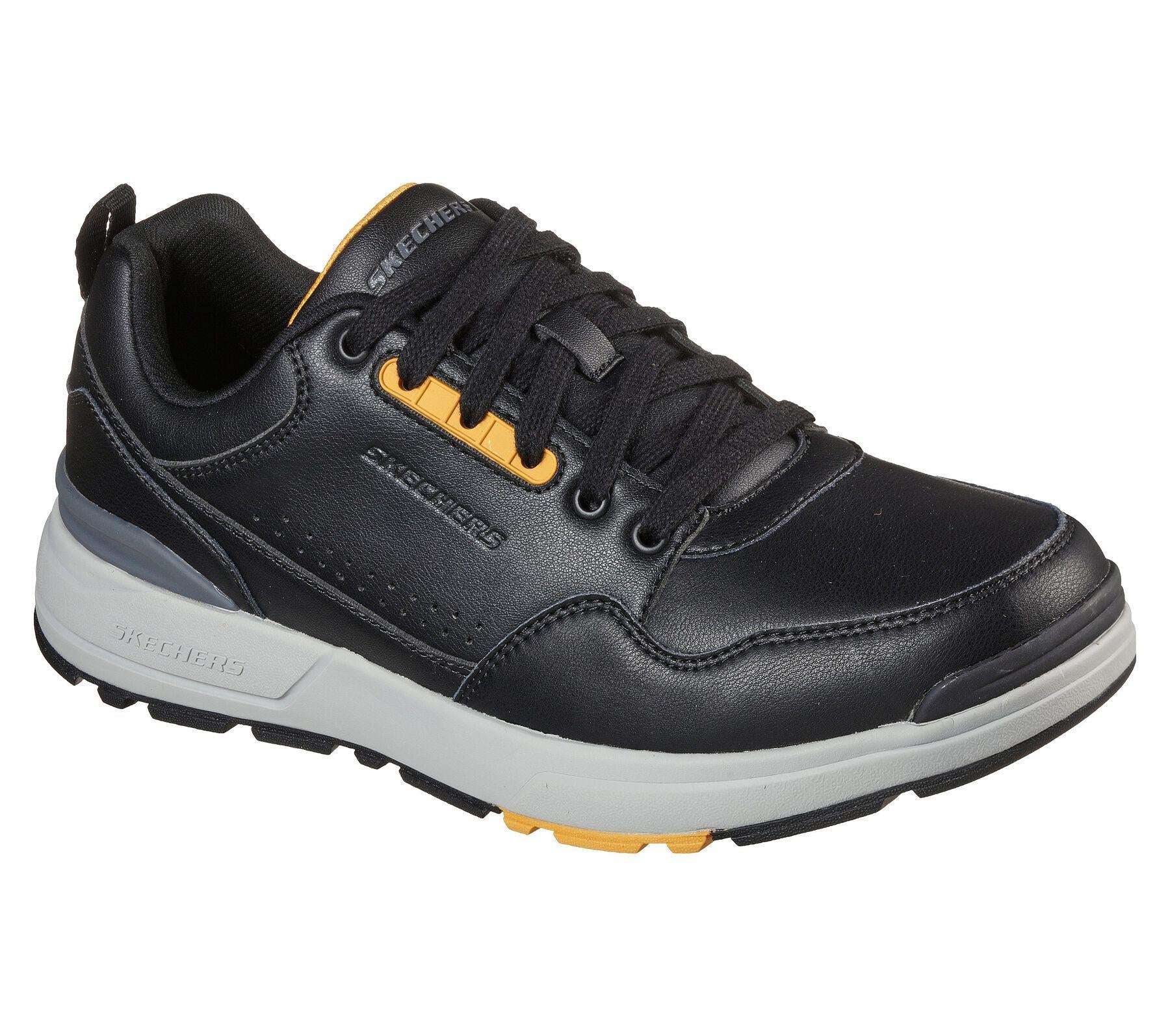 Skechers Men's Relaxed Fit Rozier - Mancer Casual Comfort Leather Shoes in Black 7 to 13