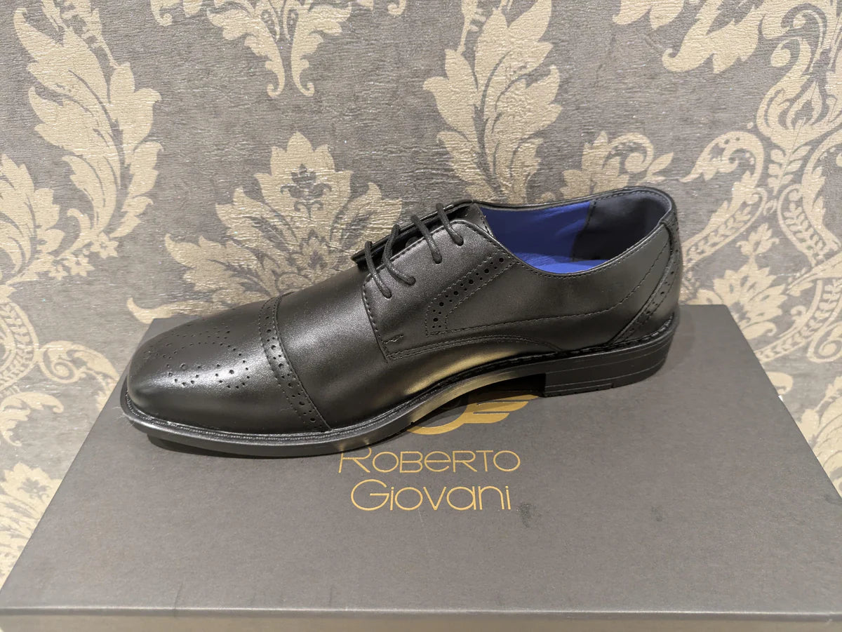Roberto Giovani ETON Shoe For Men in Black, 7 to 14 Sizes