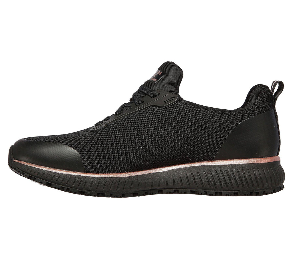 Skechers (77222EC) Ladies Squad SR in Black/Rose Gold Size 6 to 9