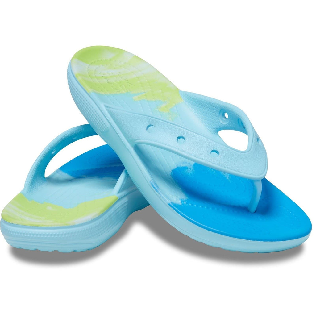 Crocs Unisex's Classic Ombre Flip Flop in Arctic/Multi 4 to 8