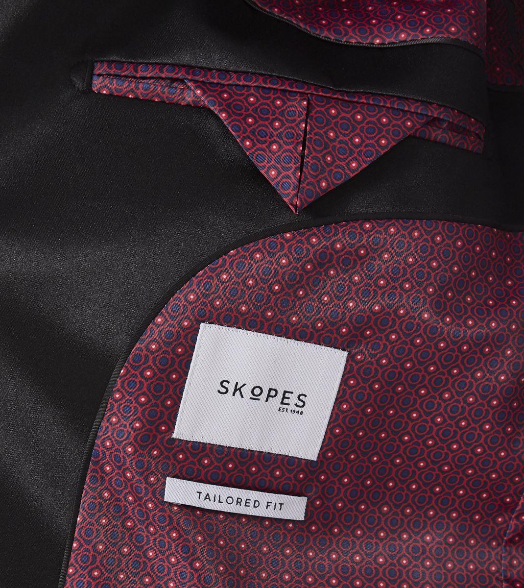 Skopes Men's Plus Size New Soft Touch Paisley Jacket Tieston in Navy  52 To 62