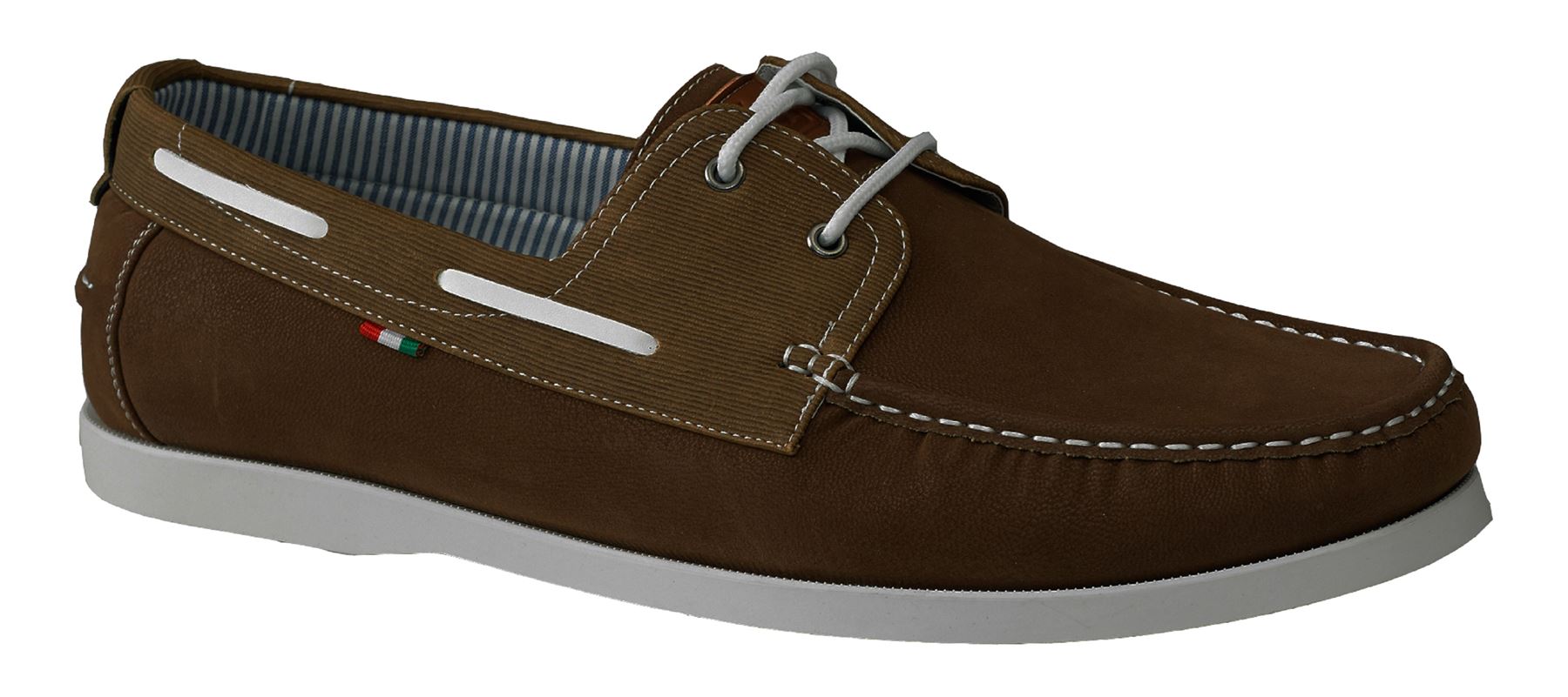 D555 Men's Elton Lace Up Deck Shoes (KS2476) 10-15, 2 Colours