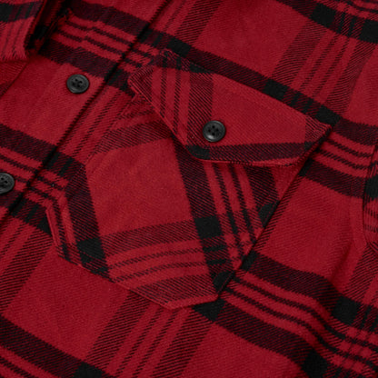 Ex-Chain Store Men's Brushed Cotton Check Overshirt | Long Sleeve Regular Fit | S-2XL