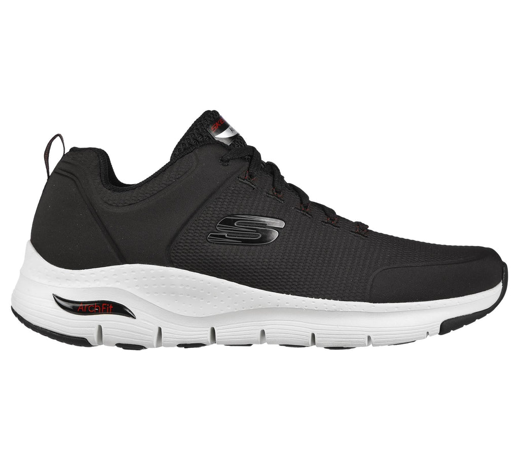 Skechers Arch Fit Titan Walking Sports Shoes in Black/White Upto Size UK6 to UK14