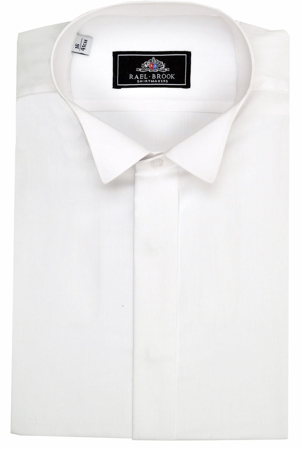 Rael Brook Mens Wing Collar Evening Dress Shirt in White