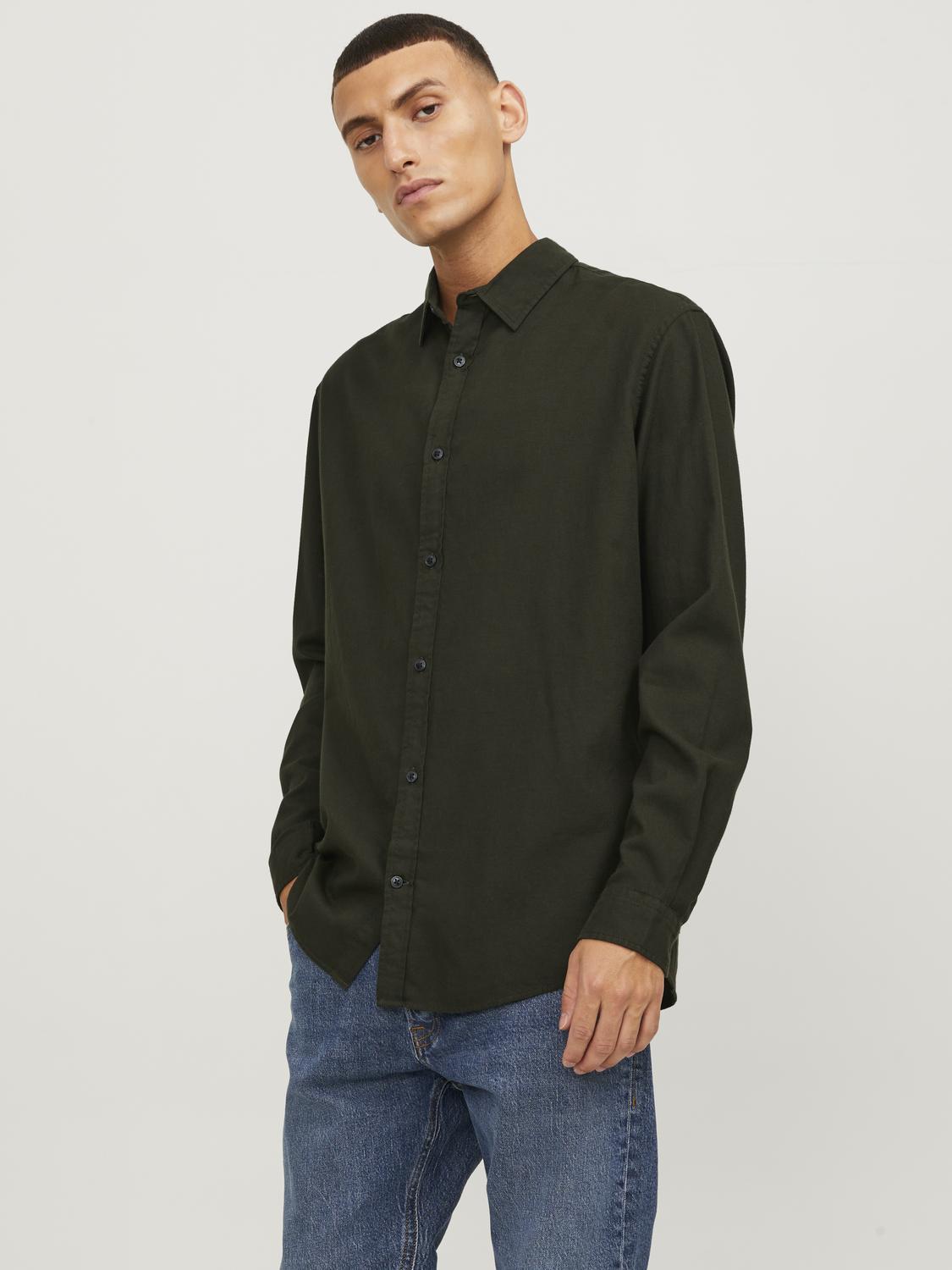 Jack & Jones Twill Checked Shirt With Long Sleeves For Men (JJEGINGHAM) in 5 Colours, L-XL