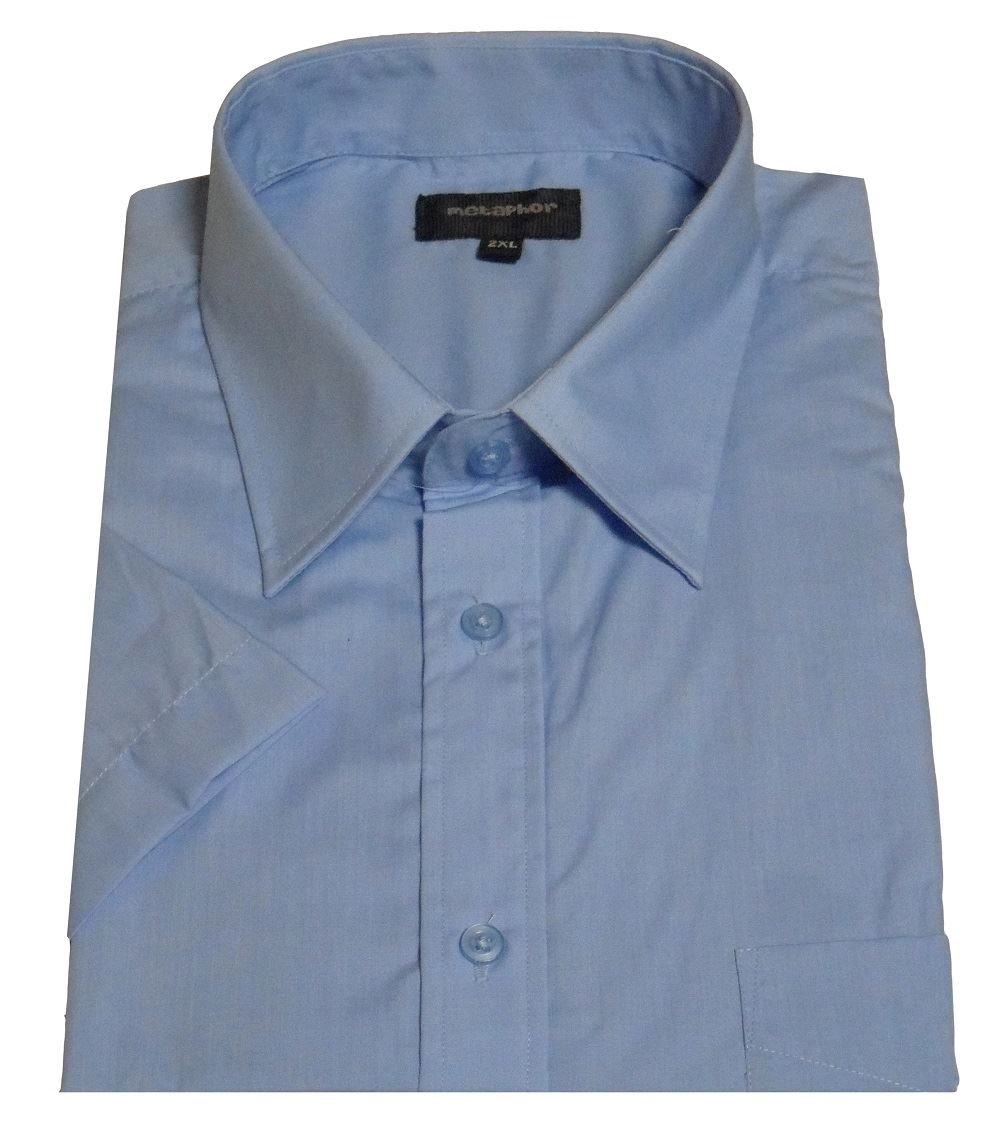 METAPHOR POLY COTTON SHORT SLEEVED PLAIN SHIRTS(14150),SIZE 2XL TO 8XL,5 OPTIONS