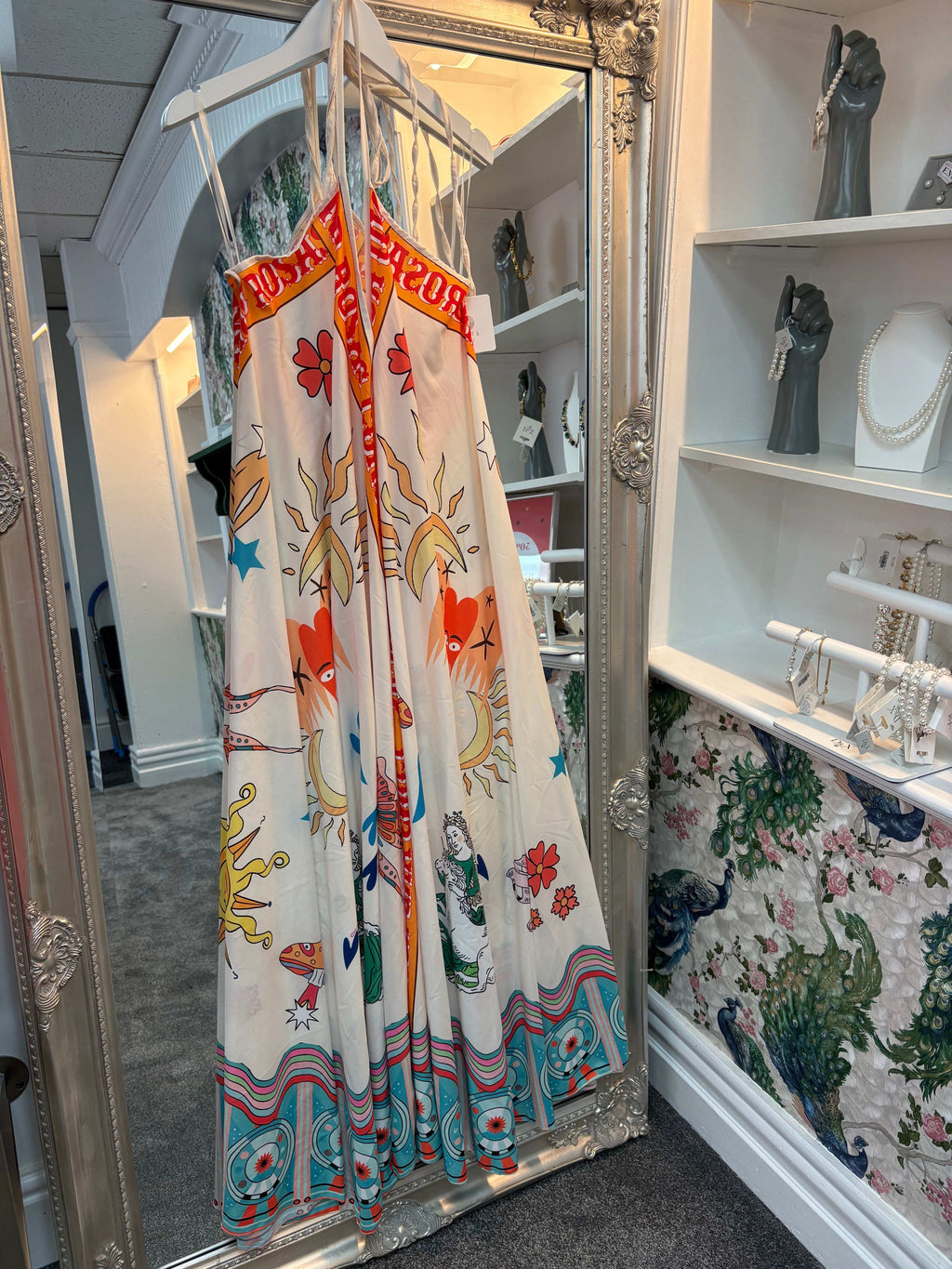 Guns and Rosas Unicorn Print Summer Maxi Dress – One Size (Fits UK 8–18)