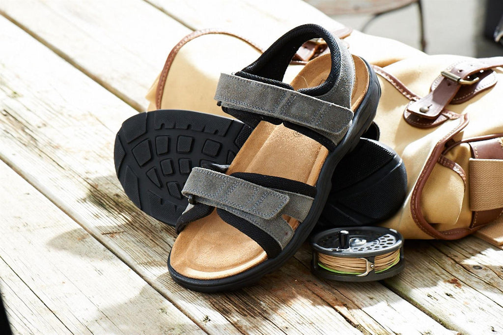 DB Shoes (87179G) Men's RAMSEY Casual Touch Fastening Strap Sandal 2V Fit in Black 42 to 47