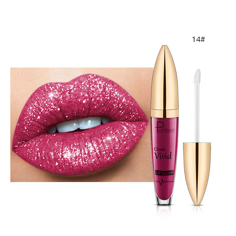 Pudaier Glitter Flip Matte Shimmer Lip Gloss