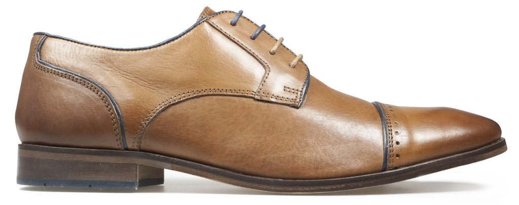 Pod Mens Lace up shoe (Regus) in Cognac