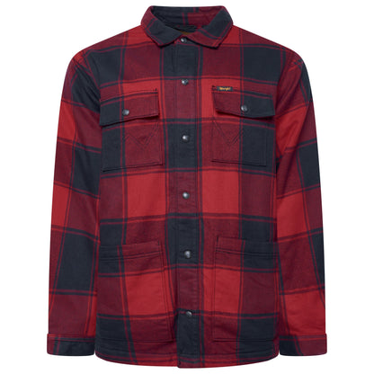Wrangler Sherpa Flannel Shirt Jacket Heavyweight Snap Western Coat RRP: 74.99 - QHA UK