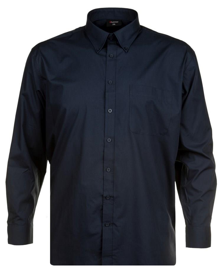 Espionage Big Size Mens Cotton Rich Long Sleeve Plain Shirt (150) 2XL - 8XL, 7 Colours