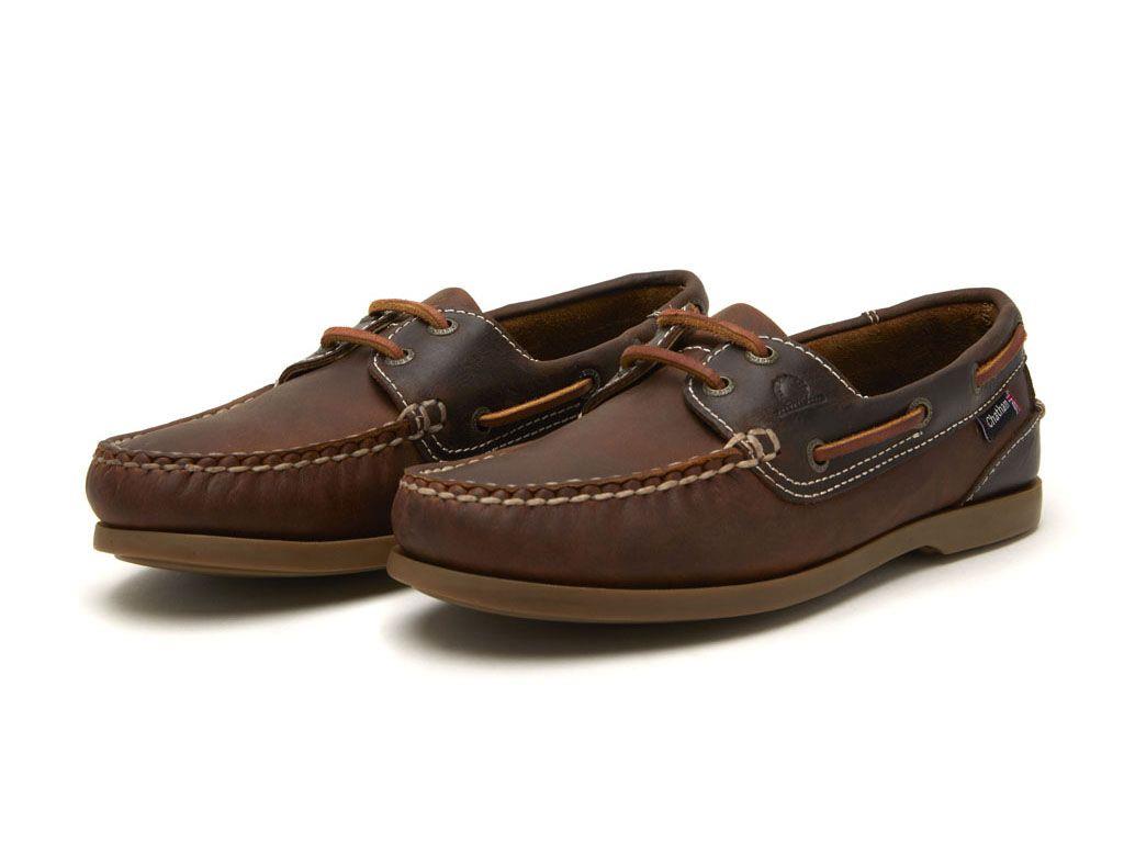 Chatham Mens Leather Bermuda II G2 Walnut/Seahorse Boat Shoes