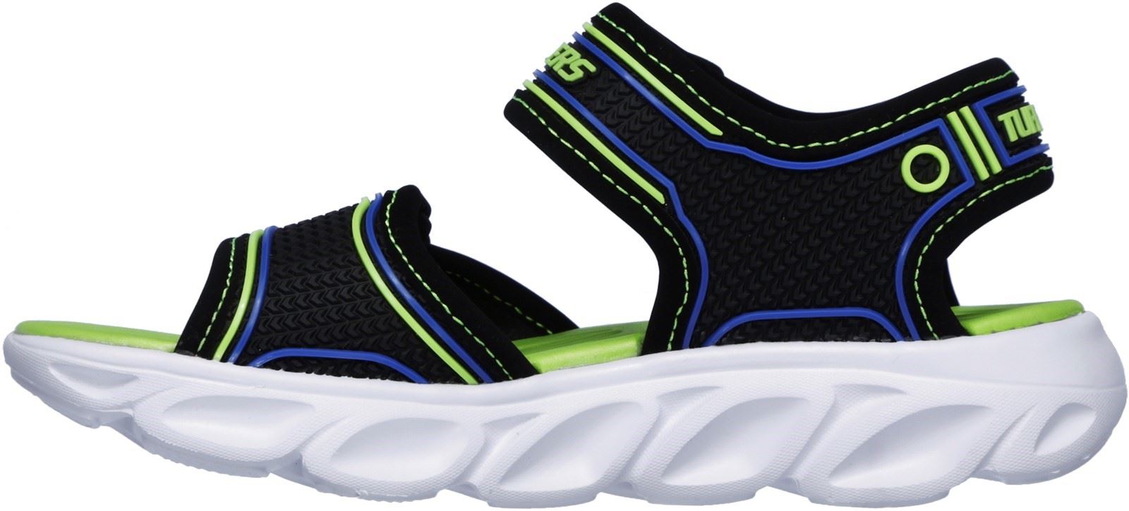 Skechers Hypno-Flash 3.0 Sandal Touch Fastening Trainer Childrens Sports in Black/Lime