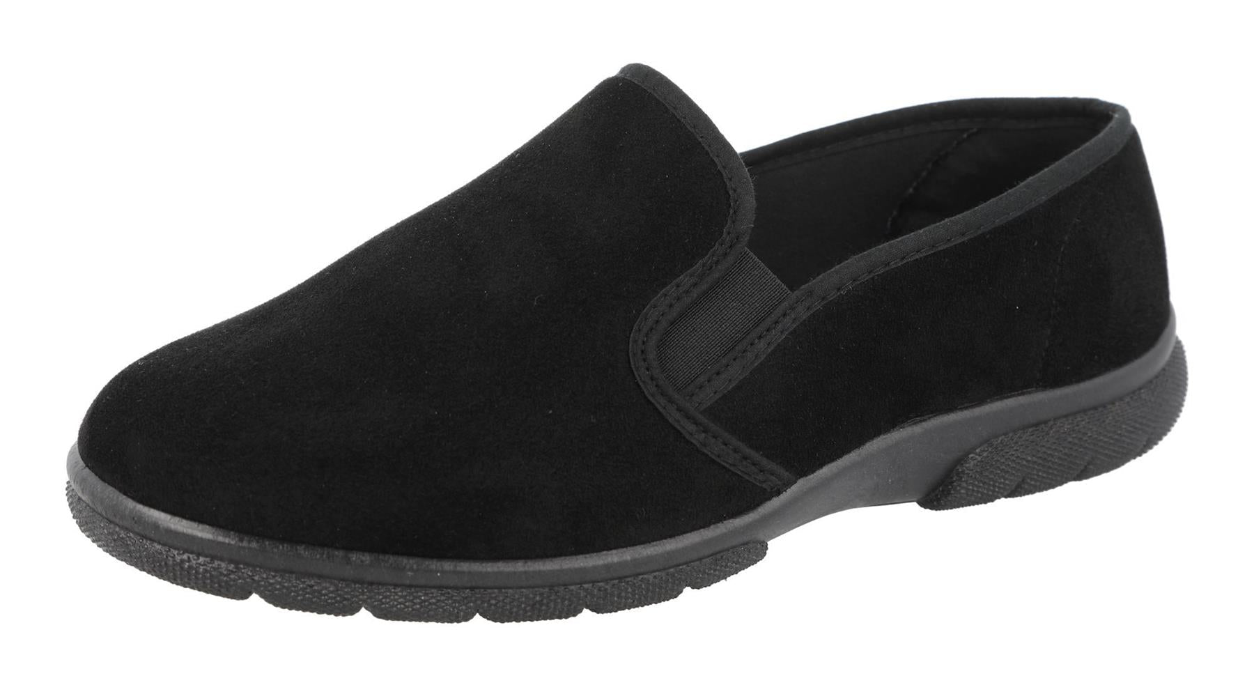 DB Shoes Men's 6V Fit Slip-On Classic Shoes in Black, Sizes 6 to 12