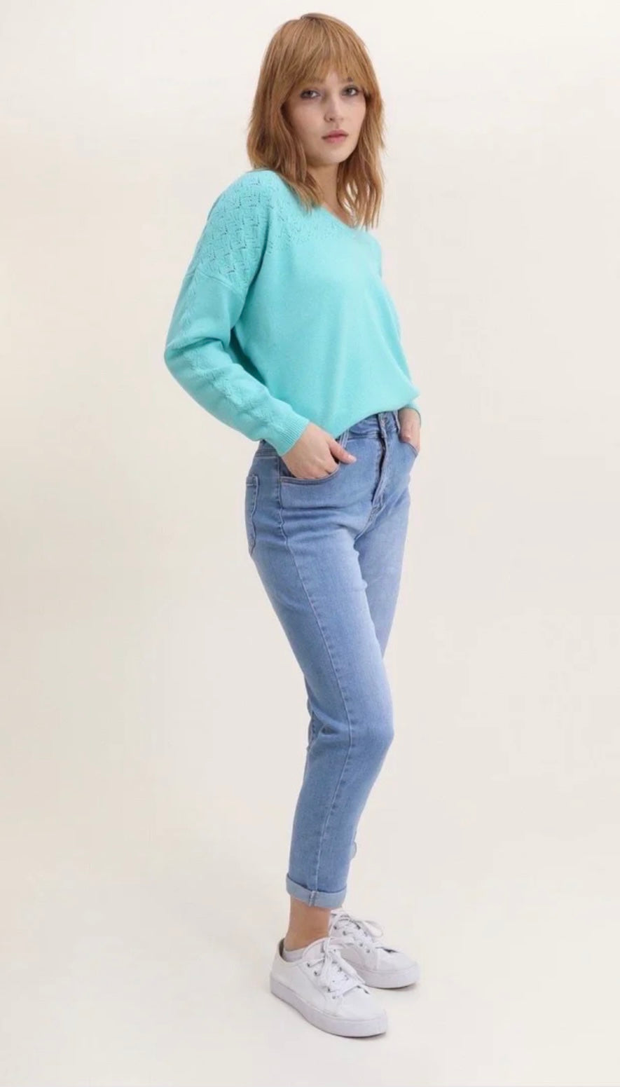 G Smack Mom Fit Jeans | Style M890 | Turn Up Ankle Denim