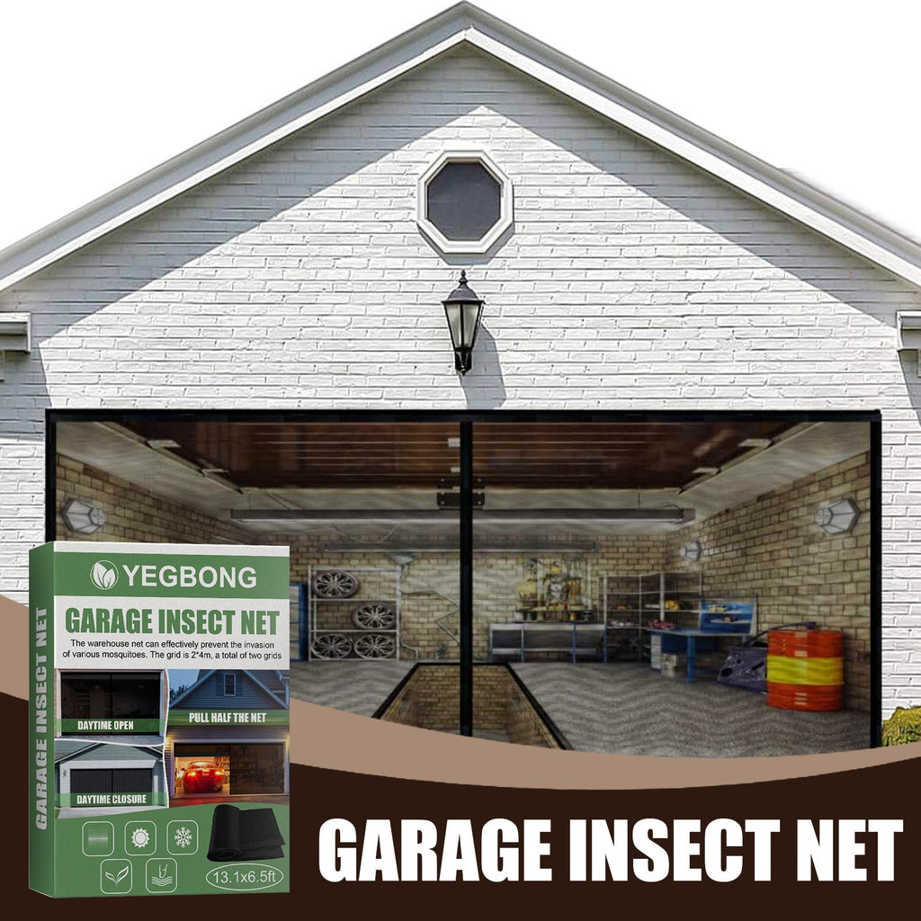 YEGBONG Garage Insect Net Velcro Seamless Retractable Portable Mosquito Net Garage Door Screen Easy Installation