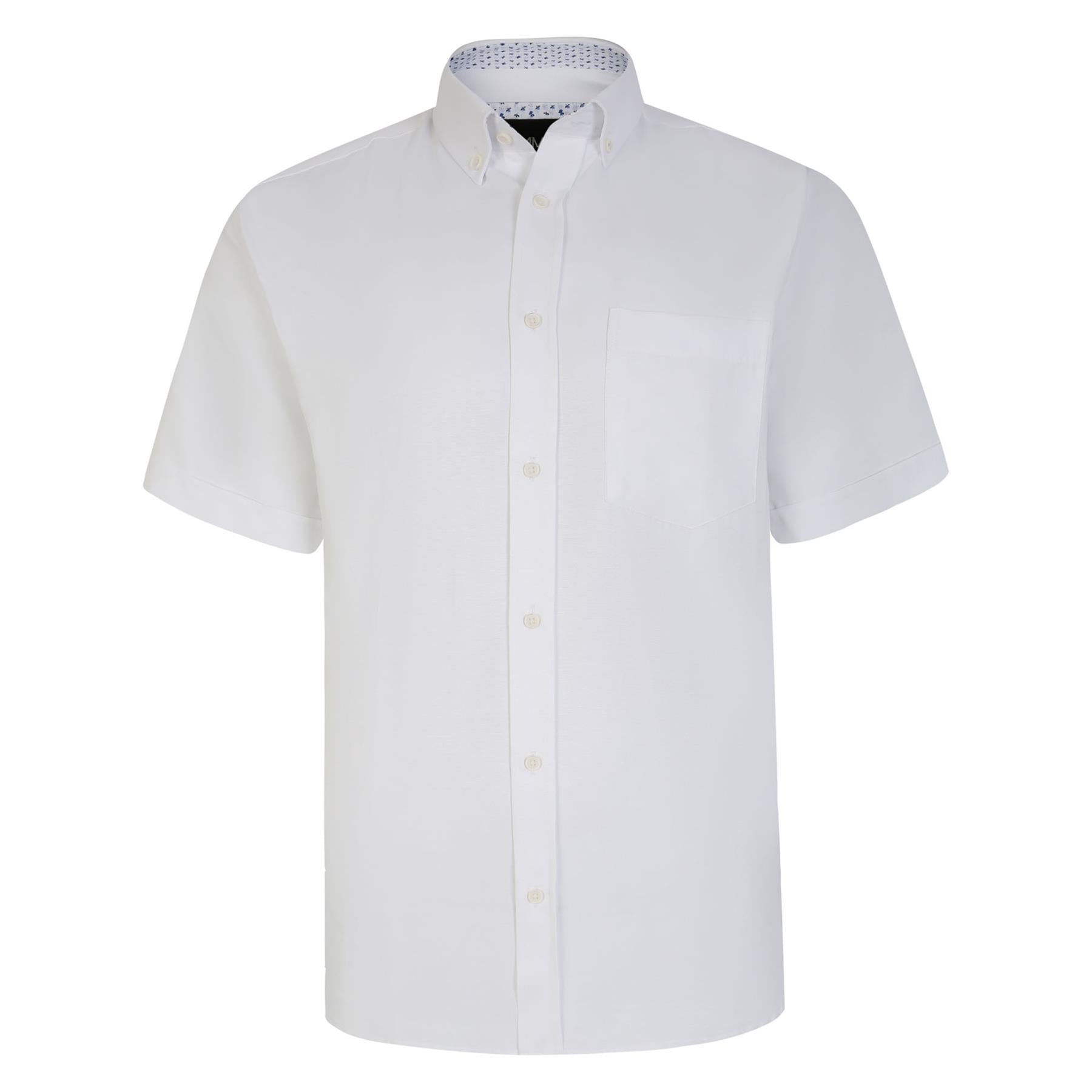 KAM Premium Oxford Short Sleeve Shirt For Men in 7 Colours, 2XL-8XL