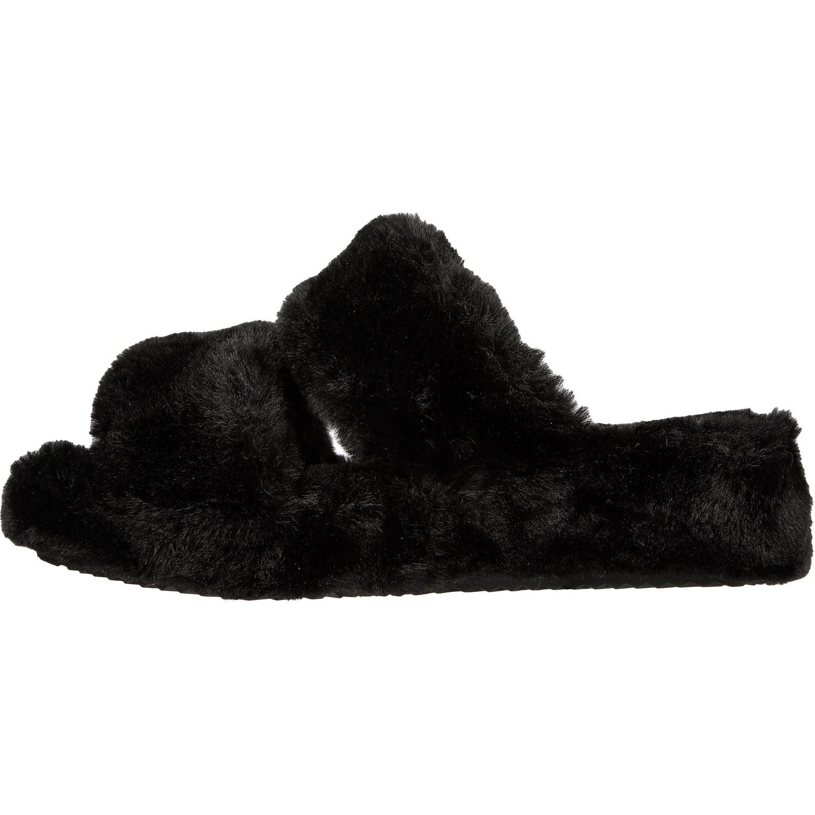 Skechers (GAR167238) Women's Cozy Wedge Slipper Sandal in Black 3 to 8