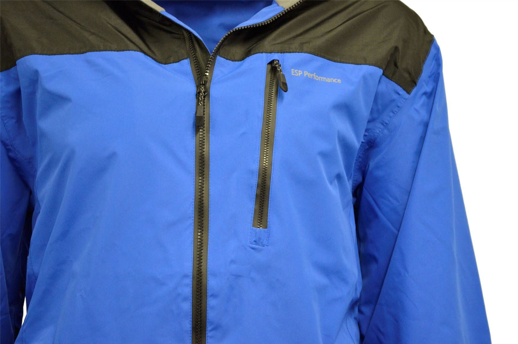 Espionage Mens Light Weight Waterproof Coat (092) in Black/Royal,Size 2XL to 8XL