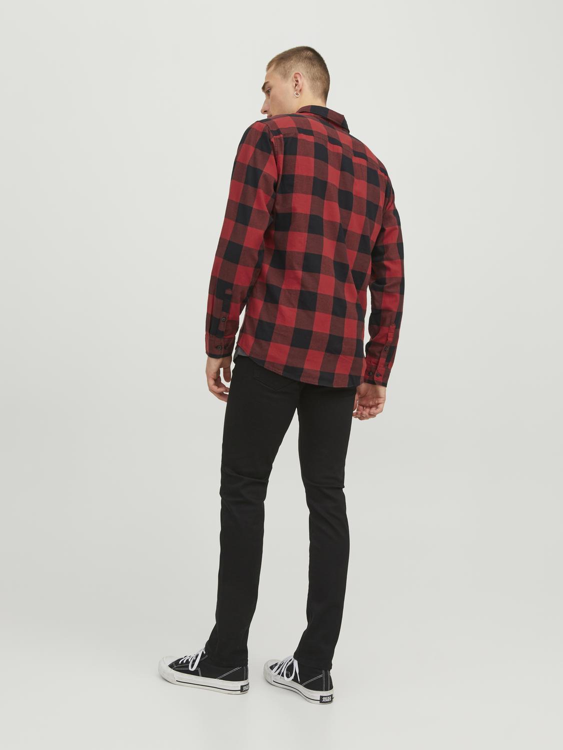 Jack & Jones Twill Checked Shirt With Long Sleeves For Men (JJEGINGHAM) in 5 Colours, L-XL