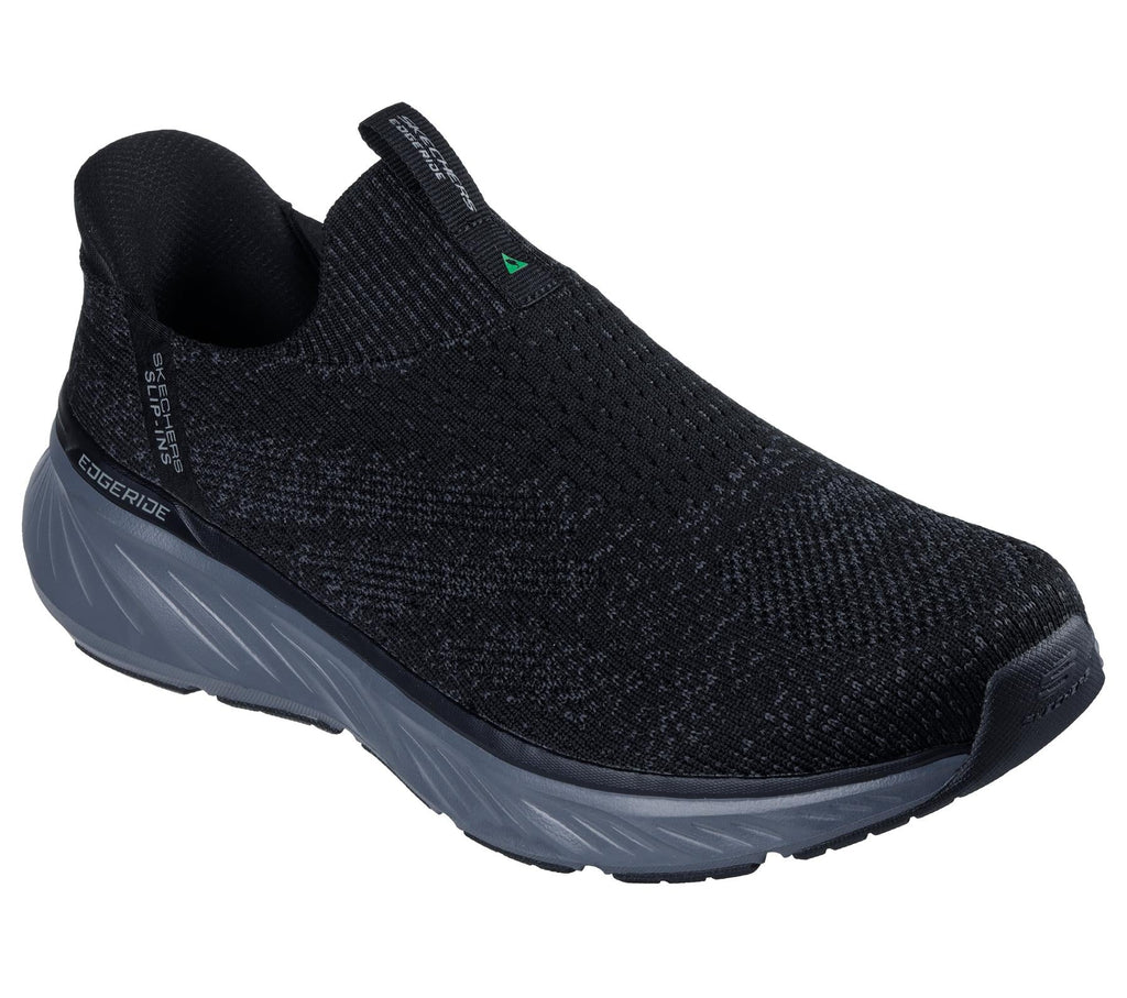 Skechers Slip On Sneaker Shoe For Men Edgeride Commissioner Slip-ins in Black/Charcoal, 5.5-13