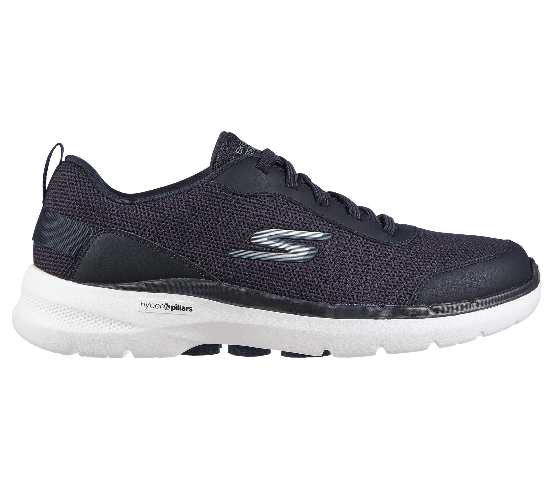 SKECHERS Men's GOwalk 6 - Bold Knight Shoes in Navy/Blue in Size UK 6 to UK 15